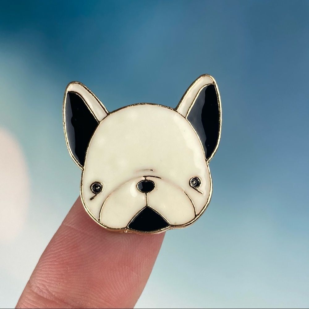 Frenchie Enamel Pin/ Brooch Lapel